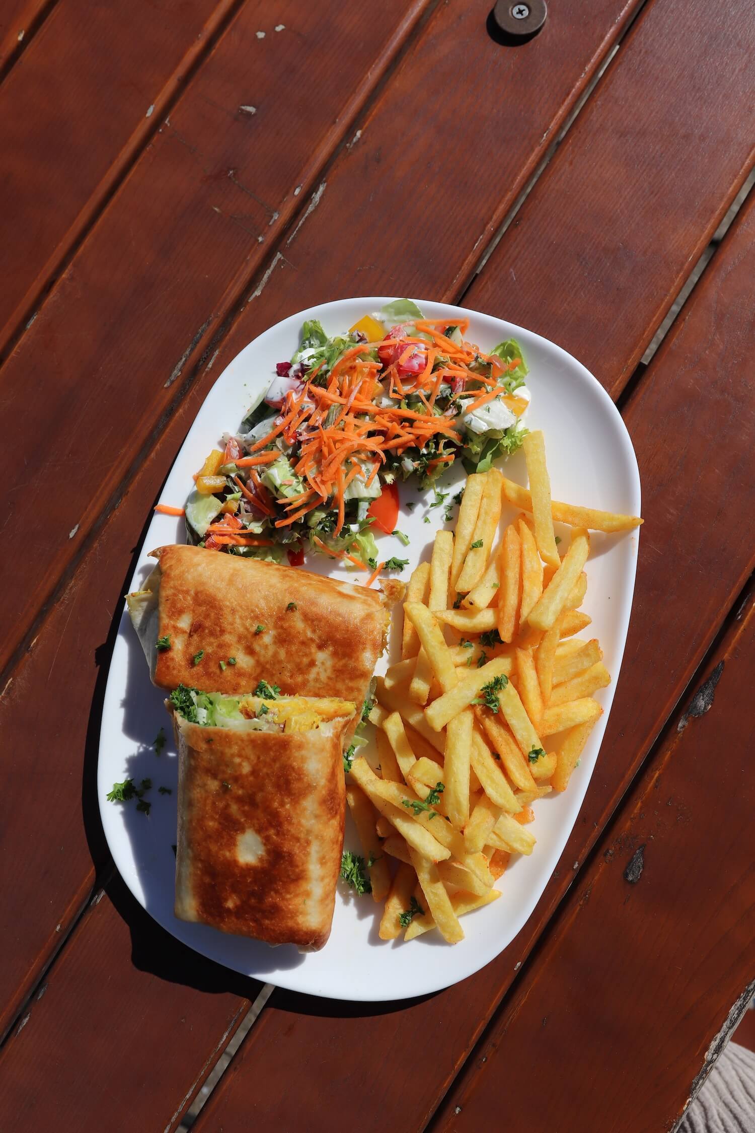 Pommes im Schiffercafé Kiel